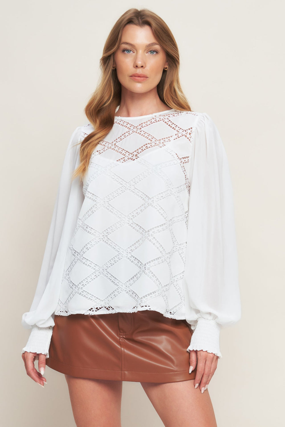 WEEKEND WANDERER WOVEN TOP